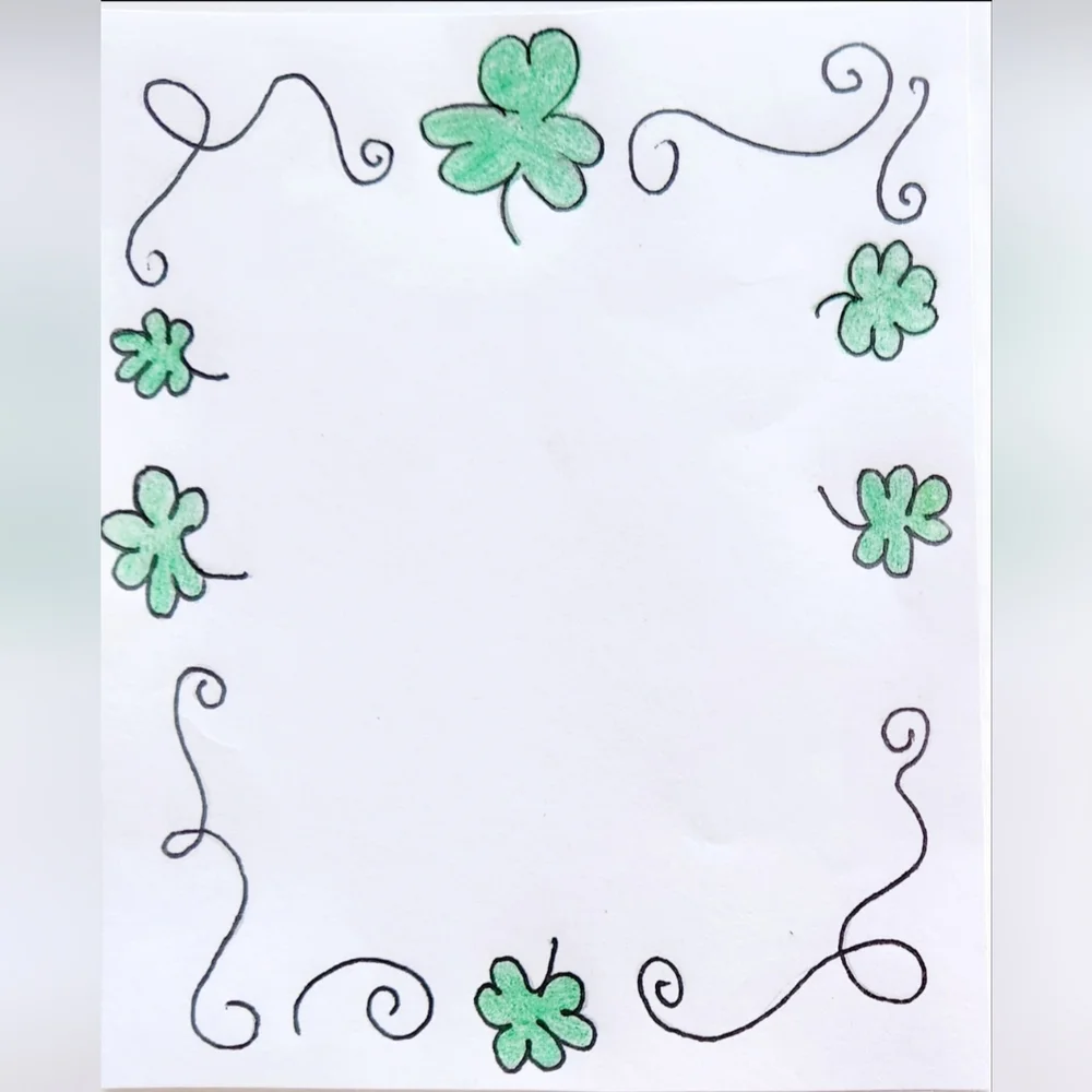 Original Art Work by Seller Clover  Boarder 50pk Business Thank You Cards